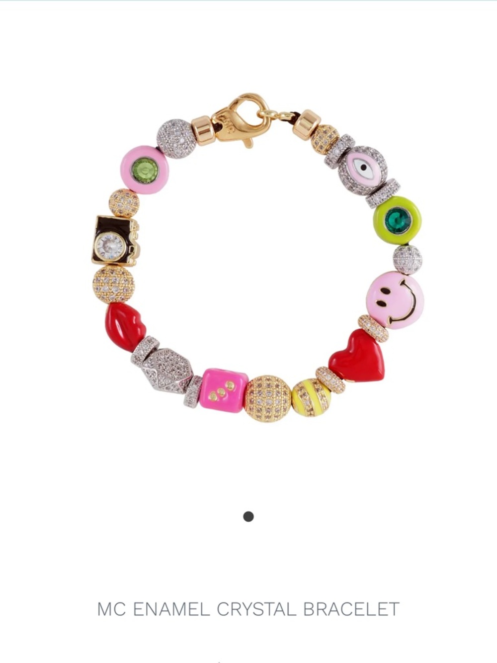 Martha Calvo Enamel Crystal Charm Bracelet
